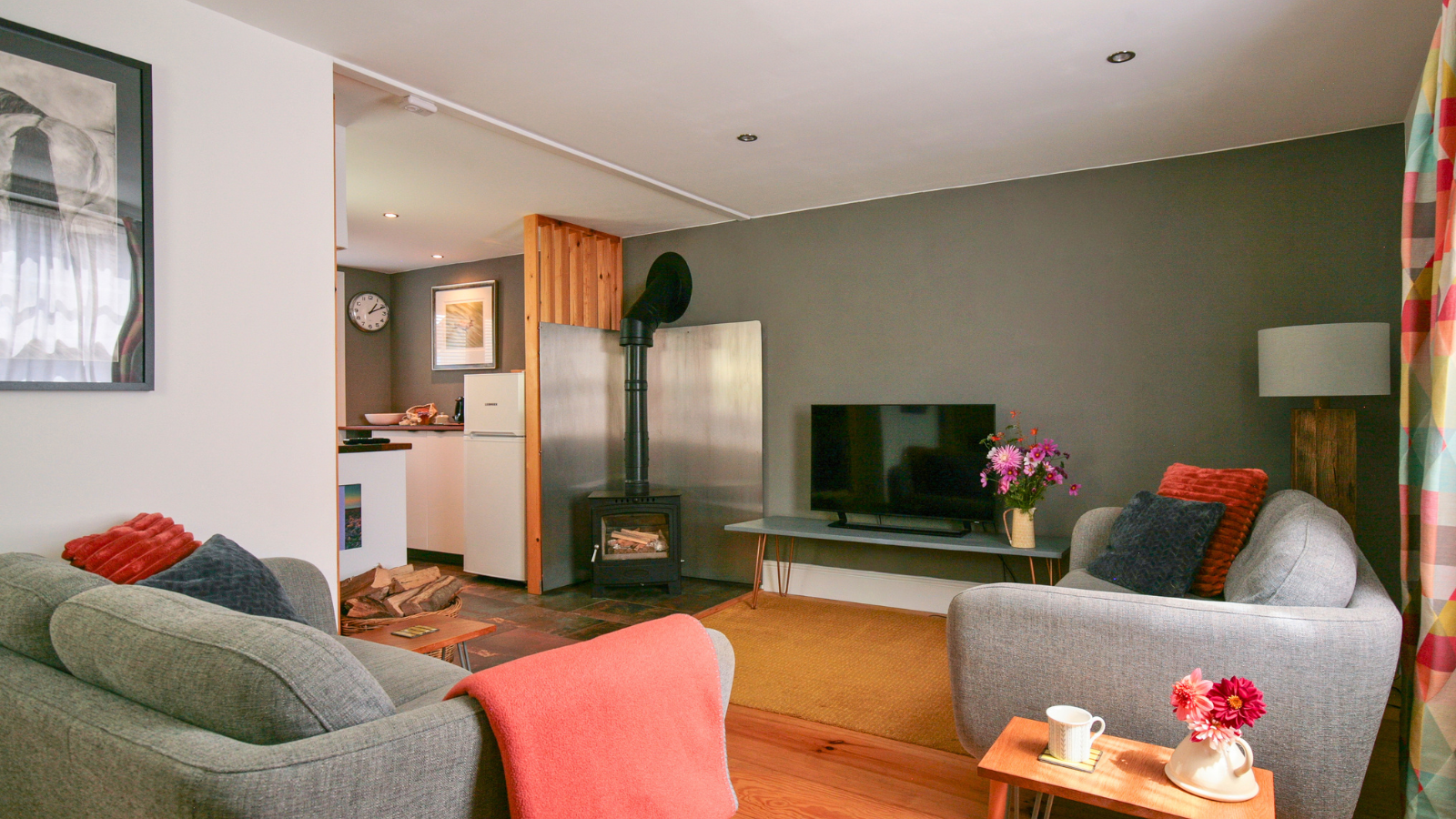 The cosy lounge at The Garret, Chulmleigh